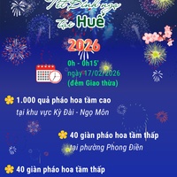 (Interactive) 3 điểm bắn pháo hoa Tết Nguyên đán Bính Ngọ tại Huế
