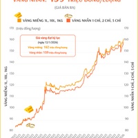 (Interactive) Giá vàng miếng sáng 12/1/2026