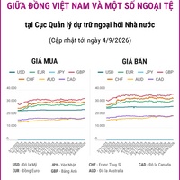 (Interactive) Tỷ giá tham khảo giữa Đồng Việt Nam và một số ngoại tệ ngày...