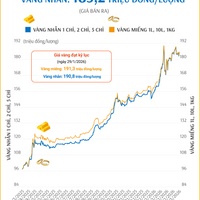 (Interactive) Giá vàng miếng sáng 10/3/2026