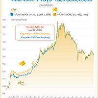 (Interactive) Giá vàng miếng sáng 17/9/2026