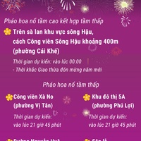 (Interactive) 5 điểm bắn pháo hoa Tết Nguyên đán Bính Ngọ tại Cần Thơ