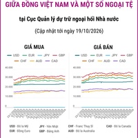 (Interactive) Tỷ giá tham khảo giữa Đồng Việt Nam và một số ngoại tệ ngày...