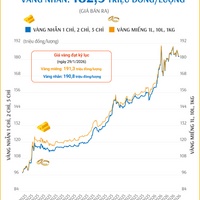 (Interactive) Giá vàng miếng sáng 17/3/2026