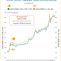(Interactive) Giá vàng miếng sáng 12/3/2026