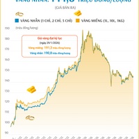 (Interactive) Giá vàng miếng sáng 15/9/2026