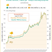 (Interactive) Giá vàng miếng sáng 24/3/2026