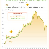 (Interactive) Giá vàng miếng sáng 6/7/2026