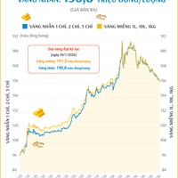 (Interactive) Giá vàng miếng sáng 3/6/2026