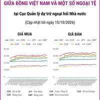 (Interactive) Tỷ giá tham khảo giữa Đồng Việt Nam và một số ngoại tệ ngày...