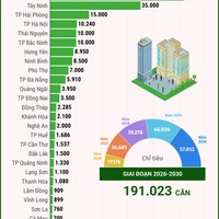(Interactive) Chỉ tiêu phát triển nhà ở cho thuê tại các địa phương